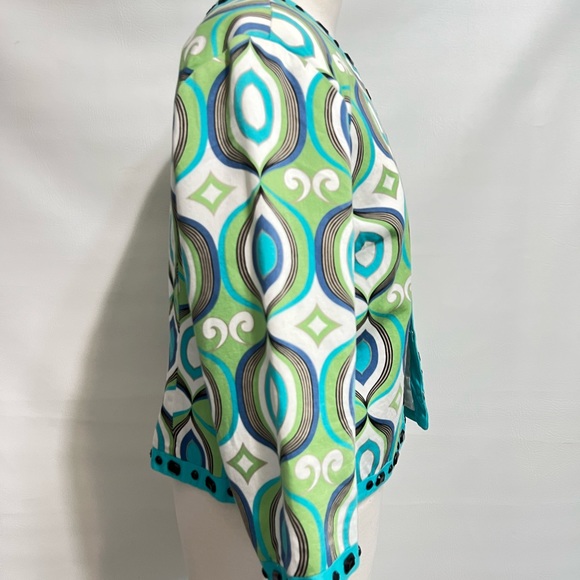 Silkland blazer jacket petite retro boho colorful lightweight may be a size M-L - Picture 7 of 12